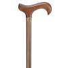 Ossenberg light metal cane with derby grip made of wood