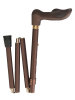 Ossenberg foldable light metal cane bronze Fischer handle