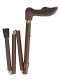 Ossenberg foldable light metal cane bronze Fischer handle right