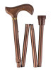 Ossenberg foldable light metal stick with Derby handle wood