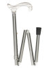 Ossenberg foldable light metal cane metallic gray with...
