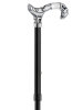Ossenberg foldable light metal cane black matt with white-black derby grip
