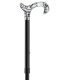 Ossenberg foldable light metal cane black matt with white-black derby grip