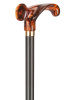 Ossenberg wooden cane black anatomical handle amber optics