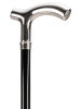 Ossenberg cane black with chrome Fritz grip