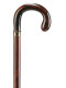 Ossenberg wooden cane brown round hook handle made of plastic brown