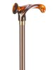 Ossenberg light metal cane anatomical handle imitation amber