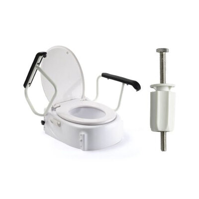 Russka spare part toilet seat with rubber buffers for toilet seat risers with armrests