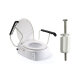 Russka spare part toilet seat with rubber buffers for toilet seat risers with armrests
