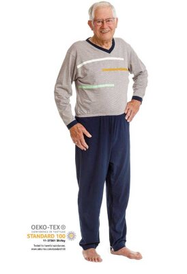 suprima Care Function Pflege Schlafanzug Motiv Streifen