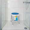 Russka Shower stool with soft swivel seat and shelf