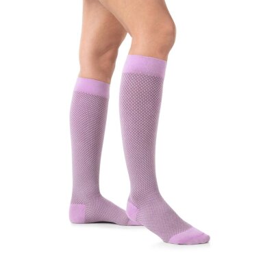 Kompressionsstrümpfe Compressana Lifestyle Pique 30 lilac-silber III