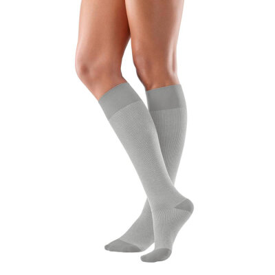 Bauerfeind VenoTrain cocoon CCL 2 AD Knee Highs short closed toe - foot short (size 36-41) grau S plus
