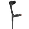 Ossenberg Classic Walking Aid 140 kg snap button Anatomical Soft Grip black structure black