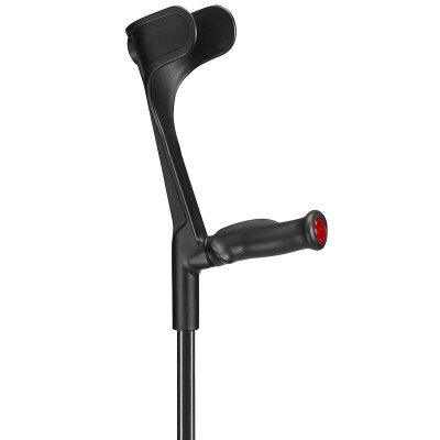 Ossenberg Classic Walking Aid 140 kg snap button Anatomical Soft Grip black black
