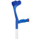 Ossenberg Classic Walking Aid 140 kg snap button Anatomical Soft Grip silver blue