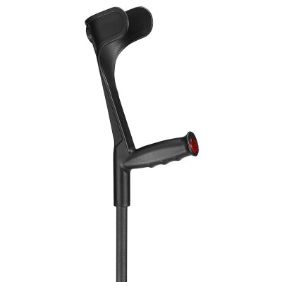 Ossenberg Gehhilfe Klassiker 140kg Druckknopf ergonomischer Hartgriff struktur schwarz/schwarz