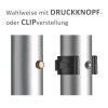 Ossenberg Gehhilfe Klassiker 140kg Druckknopf ergonomischer Hartgriff struktur schwarz/schwarz