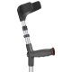 Ossenberg Gehhilfe Junior 100kg Druckknopf ergonomischer Hartgriff schwarz