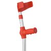 Ossenberg Kiddy Walking Aid 100 kg Push Button Adjustment Ergonomic Hard Grip silver red