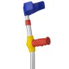 Ossenberg Gehhilfe Kiddy 100kg Druckknopf ergonomischer Softgriff silber/ bunt 1