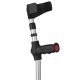 Ossenberg Gehhilfe Kiddy 100kg Clip ergonomischer Hartgriff silber/ schwarz